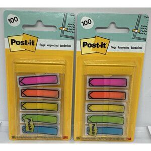 Post It Arrow Flags 200 Assorted Colors Writable Removable Dispenser 2 Pack